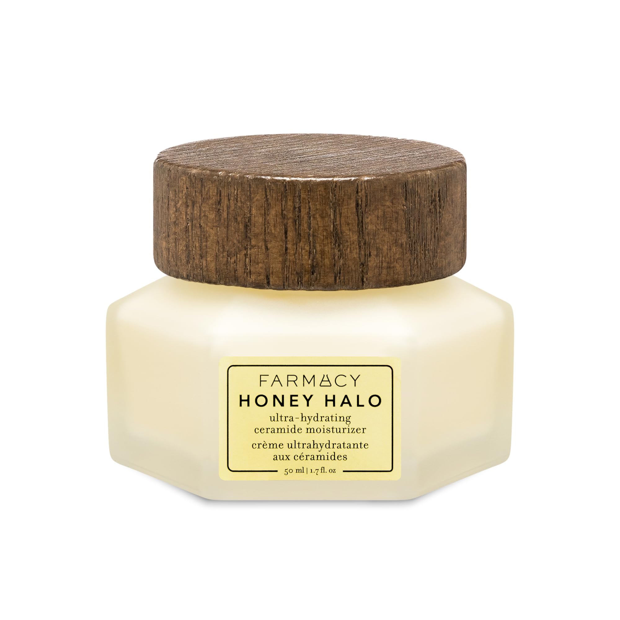 Farmacy Ceramide Face Moisturizer - Honey Halo Hydrating Facial Moisturizer for Dry Skin - Plumps, Soothes + Restores Skin with 