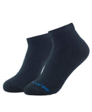 Jockey 7605 MenS Compact Cotton Stretch Low Show Socks With Stay Fresh Treatment_Black_Free Size