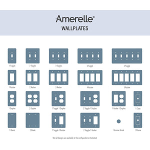Amerelle 163Rsb Century Wallplate, 1 Rocker, Steel, Satin Brass, 1-Pack