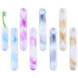 UnicomT 8 PCs Travel Toothbrush Case with Drainage Holes - Portable, Breathable Bulk Plastic Toothbrush Holders Travel Covers - 