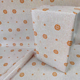 Evince Marigold Floral Pattern Gift Wrapping Paper | For Diwali Xmas Corporate Gifting And All Occasion | (Pack Of 50)(70 X 50 C