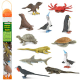 Safari Ltd. Galapagos Wildlife TOOB - Figurines of Seal, Blue-Footed Booby, Tortoise & More - Fun Educational Play Toy for Boys,