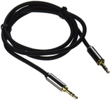 Monoprice Audio Cable 3 Feet Black | 3.5mm Stereo Male to 3.5mm Stereo Male Gold Plated Cable for Mobile