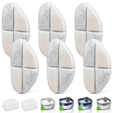 6 Packs Replacement Filters and 6 Packs Pump Sponges for FEELNEEDY 7L/1.8Gal Dog Water Fountain (FN-W05)