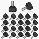 Vesslam 20 Pcs M6 x 10 mm Threaded Knurled Thumbscrew, Monitor Screws Vesa Mount Screws Carbon Steel Clamping Knobs Grip Thumb S