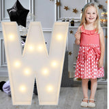 3FT Marquee Light Up Letters W, Big Marquee Letter for Baby Shower Birthday Engagement Wedding Marry Me Party Decor