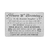 DEGASKEN 18th Birthday Card for Daughter - Happy Birthday Card for 18 Year Old Daughter Girls - 18th Birthday Gifts Decorations 
