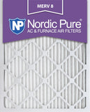 Nordic Pure 14x20x1 (13 1/2 x 19 1/2 x 3/4) Pleated MERV 8 Air Filters 12 Pack