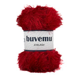 Buvemu Eyelash Fun Fur Yarn 100 Gram (3.53 Ounces) 175 Yards (160 Meters) (Red)