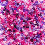 Berry Medley Mix Pony Beads, Made in the USA, 6 x 9mm, 1000 beads, bulk, Pink & Purple Shades of Colored Plastic Craft Beads for