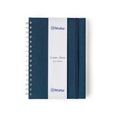 Kitabby Linen Series A5 Size WireOBound Spiral Notebook With Elastic Band Closure And Back Pocket 200 Pages 80Gsm Na
