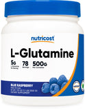 Nutricost LGlutamine Powder (500 Grams) (Blue Raspberry)