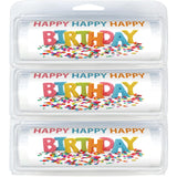 Happy Birthday Mini Toilet Paper Rolls | Great Gag Gift | Cute Party Favor | Useful Gift Idea | Birthdays & Treats (3-Pack) (763