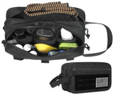 DBTAC Tactical Toiletry Bag for Men | Dry Wet Separate Hygiene Bag Compact Dopp Kit Mens Shaving Kit Travel shower Bag (Black)