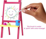 Barbie Careers Doll & Playset, Art Teacher Theme With Brunette Doll, 1 Toddler Doll, Color-Change Easel & Accessories