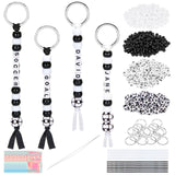 Defresit 762 Pcs DIY Soccer Keychain Kit Bead Craft Set with Soccer Beads, Letter Beads, Ribbons & Storage Bags for Soccer Party