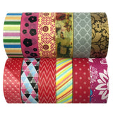 allydrew Washi Tapes Decorative Masking Tapes, Set of 12, ADSET05