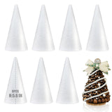 8 Pack Styrofoam Cones for Craft, 5.6x2.5in Craft Foam Tree Cones, White Small Polystyrene Foam Cones for Craft Use for DIY Art 