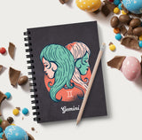 Vprint Gemini Spiral Wiro Unruled Reuseable Notebook With Pen Blank Pages Notebook Diary Journal Drawing Book SizeA5(6X8 Inches