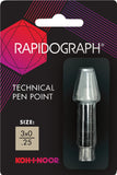 KohINoor Rapidograph Stainless Steel Replacement Point.25mm, 1 Each (72D.ZZZ),Black