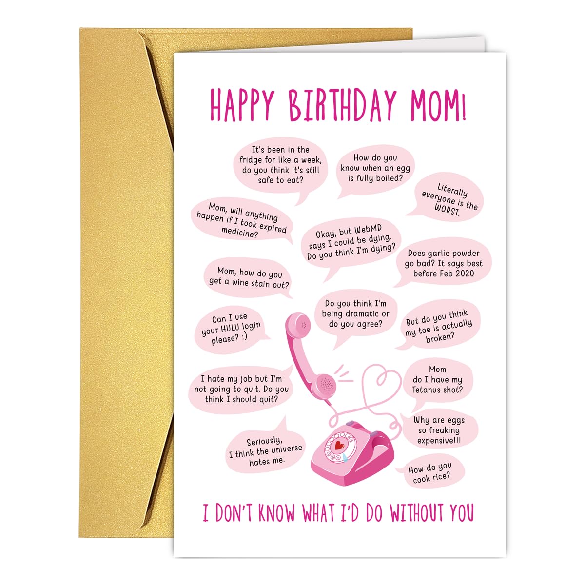 PUGAILA Birthday Card for Mom,Gift For Mom Card,Happy Birthday Gifts for Mother from Daughter Son, Birthday Decoration for Mothe