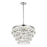 Elegant Lighting Living District Indoor Modern Home Decorative Bright Ceiling Kora Collection Pendant D17 H10.9 Lt:5 Chrome Fini