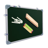 Eduway 2X1.5 Feet Kunj Non-Magnetic Double-Sided Chalk Board & White Board (Combo Pack) With 1 Wooden Duster, 2 Chalk Holders, 1