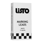 Listo 162B Marking Pencils Refill - Box of 72, Grease Pencils/China Marking Pencils/Wax Pencils - Made in USA (White)