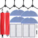 Pmosata S7 Replacement Parts for Roborock S7 MaxV Plus T7S Robot Vacuum 2 Main Brushes, 4 Mop Cloths, 4 Filters, 4 Side Brushe