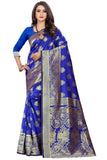 Sugathari Womens Art Silk Royal Blue Kanchipuram Saree (SAN PARI 63 R BLUE)