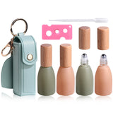 JPNK 4 Pack Essential Oils Roll-on Bottles with Stainless Steel Roller Balls for Aromatherapy and Perfumes with Portable Small B