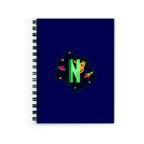 Plan To Gift Notebook A5 Plain Alphabet N Notebook Wire Bound Spiral Printed Pages:160 (Size A5)