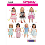 Simplicity 1484 Doll Clothes Sewing Patterns for 18 Dolls