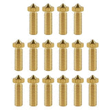 16PCS 3D Brass Volcano Nozzle M6 Thread Nozzles 0.2mm,0.3mm,0.4mm,0.5mm,0.6mm,0.8mm,1.0mm M6 Printed Head for 1.75mm Filament 3D
