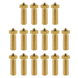 16PCS 3D Brass Volcano Nozzle M6 Thread Nozzles 0.2mm,0.3mm,0.4mm,0.5mm,0.6mm,0.8mm,1.0mm M6 Printed Head for 1.75mm Filament 3D