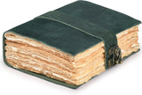 Leather Bound Vintage Journal for Women & Men Book of Shadows Lock Closure 200 Pages of Antique Deckle Edges Handmade Wate