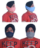 9 Impression Unisex Cotton Cloth Face Mask, Multicolour Pack of 4