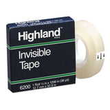 Highland 6200121296 Invisible Permanent Mending Tape, 1/2Inch x 1296Inch , 1Inch Core, Clear