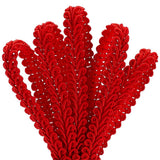 PH PandaHall Braid Tirm for Sewing, 27 Yards 1/4 inch(8mm) Red Gimp Braid Trim Ribbon Polyester Basic Fringe Trim for Upholstery