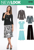 New Look Sewing Pattern 6735 Misses Separates, Size A (10121416182022)