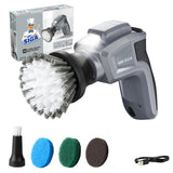 MR.SIGA Electric Spin Scrubber for Kitchen and Bathroom Cleaning, Waterproof Rechargeable Cordless Spin Scrubber with 5 Replacea