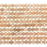 MJDCB 3mm Faceted Natural Sun Stone Round Loose Beads for Jewelry Making DIY Bracelet Necklace