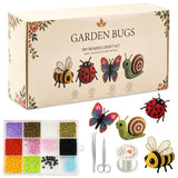 PATPAT 3D Seed Beads Kit for Kids, Butterfly Craft with Charms