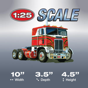 Amt White Freightliner 2-In-1 Sc/Dd Cabover Tractor (75Th Anniversary) 1:25 Scale Model Kit