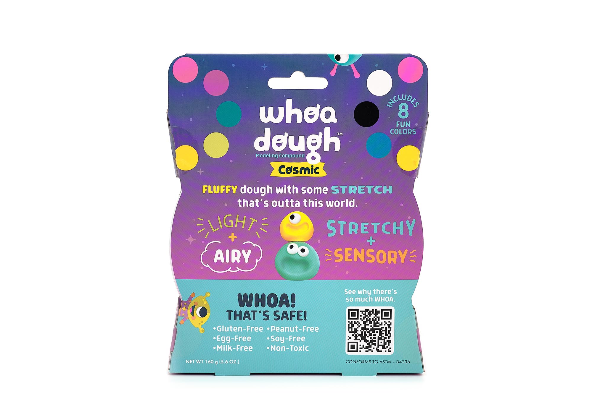 Chuckle & Roar - Whoa Dough Cosmic Colors - Tactile Kids Dough - Fun Arts and Crafts Time for Preschoolers - Safe Formula for Ki