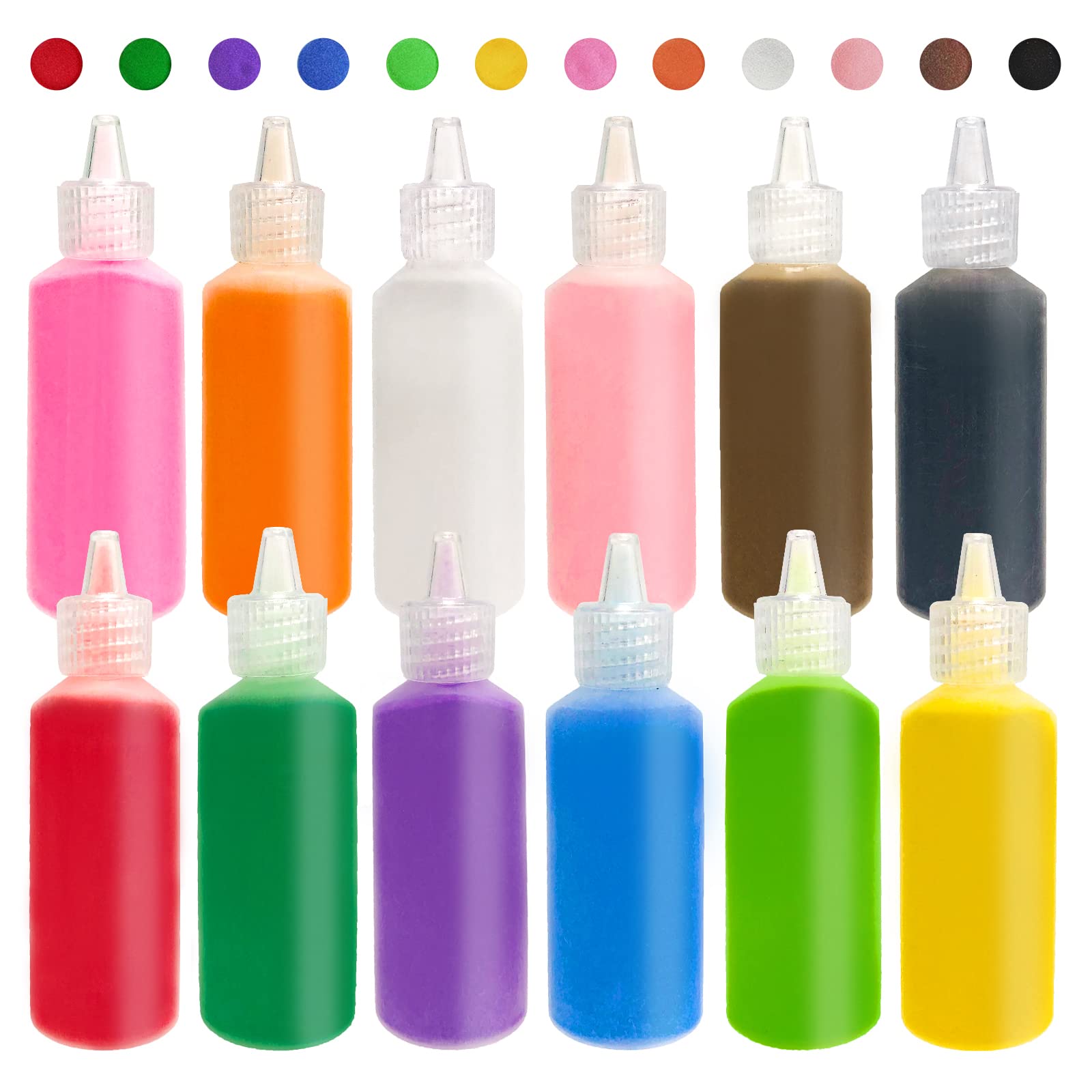12 PCS Art Sand,1.25oz Bottles DIY Arts and Crafts Kit,Scenic Sand for Kids' Arts & Crafts,Terrarium Sand Play DIY Drawing Sandb