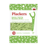 Plackers Back Teeth Micro Dental Flossers, Delicious Mint Flavor, Provides Easy Access for Back Teeth, Builtin Protected Pick, 