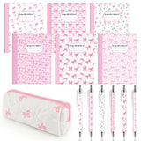 THAWAY 6 Pack Bow Composition Notebook Set, Cute School Supplies for Girls