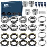 XiKe 4 Set Fits 1-1/16'' inch Axles Trailer Wheel Hub Kit, L44649 L44610 Bearings, 12192TB, 15192TB /34823, 10-60 Seal, OD 1.98'