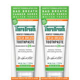 TheraBreath Fresh Breath Toothpaste, Mild Mint Flavor, Dentist Formulated, Anticavity Fluoride Formula with Aloe Vera, LongLast